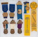 COLLECTION OF NINE 1956 IKE REPUBLICAN NATIONAL CONVENTION BADGES.