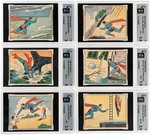 "SUPERMAN GUM" GUM INC. GAI/PSA GRADED CARD LOT WITH HIGH NUMBERS.