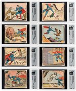 "SUPERMAN GUM" GUM INC. GAI/PSA GRADED CARD LOT WITH HIGH NUMBERS.