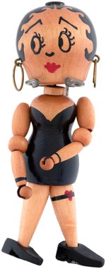 BETTY BOOP SMALL JOINTED WOOD FIGURE.