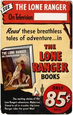 "THE LONE RANGER ON POWDERHORN TRAIL" ADVERTISING SIGN & BOOK.