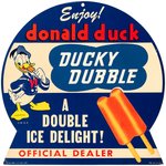 "DONALD DUCK DUCKY DUBBLE/FUDGI-FROST" POPSICLE STORE SIGN/STANDEE PAIR.