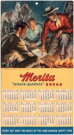 THE LONE RANGER - MERITA BREAD 1949 CALENDAR.