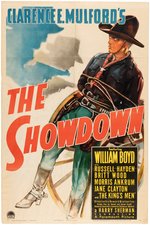 WILLIAM BOYD "THE SHOWDOWN" MOVIE POSTER.