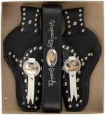 "HOPALONG CASSIDY AUTHENTIC HOLSTER SET" BOXED SET & CAP GUN PAIR.