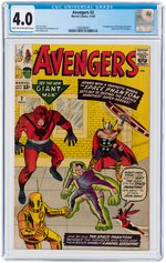 "AVENGERS" #2 NOVEMBER 1963 CGC 4.0 VG.