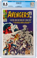 "AVENGERS" #14 MARCH 1965 CGC 8.5 VF+.