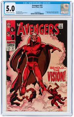 "AVENGERS" #57 OCTOBER 1968 CGC 5.0 VG/FINE (FIRST VISION).