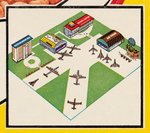 "CHEERIOS" FILE COPY CEREAL BOX FLAT WITH "CHEERIOS AIRPORT - AIRLINE HANGAR" CUT-OUT.