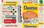 "CHEERIOS" FILE COPY CEREAL BOX FLAT WITH "CHEERIOS AIRPORT - AIRPORT TERMINAL" CUT-OUT.