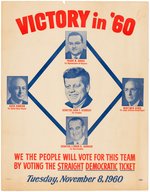 KENNEDY "VICTORY IN '60" LOUISVILLE KENTUCKY BASEBALL DIAMOND COATTAIL POSTER.