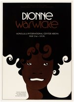 "DIONNE WARWICKE" 1973 HONOLULU CONCERT POSTER.