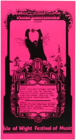 "ISLE OF WIGHT FESTIVAL OF MUSIC" 1969 CONCERT POSTER (COLOR VARIETY).