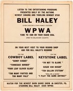 IMPORTANT BILL HALEY C.1951 TWIN BAR TWO SIDED CONCERT FLYER.