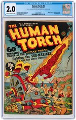 "HUMAN TORCH" #5 FALL 1941 CGC 2.0 GOOD.