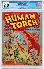 "HUMAN TORCH" #5 (#4) SUMMER 1941 CGC 2.0 GOOD.