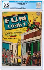 "MORE FUN COMICS" #97 AND #100 CGC PAIR.