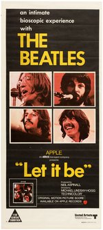 THE BEATLES "LET IT BE" AUSTRALIAN DAYBILL MOVIE POSTER.