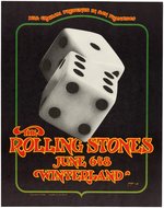 BILL GRAHAM CONCERT POSTER BG-289 FEATURING THE ROLLING STONES.