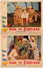 BOB HOPE, BING CROSBY & DOROTHY LAMOUR "ROAD TO ZANZIBAR" LOBBY CARD LOT.