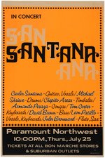 SANTANA 1974 CONCERT POSTER.