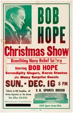 "BOB HOPE CHRISTMAS SHOW" 1973 CONCERT POSTER.