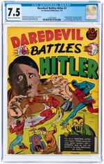 "DAREDEVIL BATTLES HITLER" #1 JULY 1941 CGC 7.5 VF-.