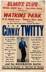 CONWAY TWITTY 1961 CONCERT POSTER.