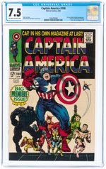 "CAPTAIN AMERICA" #100 APRIL 1968 CGC 7.5 VF- (FIRST ISSUE).