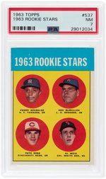 1963 TOPPS #537 1963 ROOKIE STARS PETE ROSE PSA NM 7.