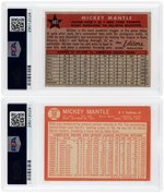 MICKEY MANTLE TOPPS PSA GRADED LOT OF TWO CARDS.