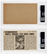 MICKEY MANTLE PSA GRADED LOT OF FOUR CARDS.