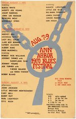 "ANN ARBOR 1970 BLUES FESTIVAL" CONCERT POSTER WITH ALBERT KING & HOWLING WOLF.