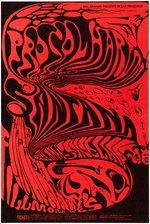 PROCOL HARUM AND SANTANA CONCERT POSTER BG-143-OP-1 ARTIST SIGNED.