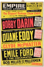 BOBBY DARIN & DUANE EDDY 1960 BRITISH CONCERT POSTER.