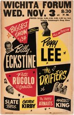 "BIGGEST SHOW OF '54" CONCERT POSTER FEATURING PEGGY LEE & THE DRIFTERS.