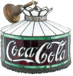 "COCA-COLA" 1920s LEADED GLASS SHADE.