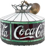 "COCA-COLA" 1920s LEADED GLASS SHADE.