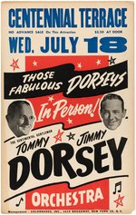 TOMMY & JIMMY DORSEY 1956 CONCERT POSTER.