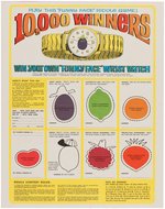 "FUNNY FACE" GOOFY GRAPE WATCH & CONTEST SHEET.