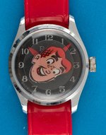 "ANIMATED CARTOON CHARACTER WATCHES" DISPLAY INCLUDING ARCHIE, WOODY WOODPECKER, PETER PAN.