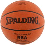 PHILADELPHIA 76ER'S 1995-96 GAME USED BASKETBALL.