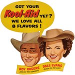 ROY ROGERS & DALE EVANS KOOL-AID DIE-CUT STORE DISPLAY SIGN.