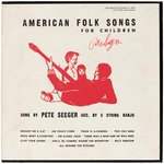 PETE SEEGER SIGNED "AMERICAN FOLK SONGS FOR CHILDREN" LP ALBUM COVER.