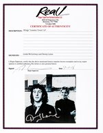 WINGS "LONDON TOWN" LP ALUM COVER SIGNED BY LINDA McCARTNEY & DENNY LAINE.