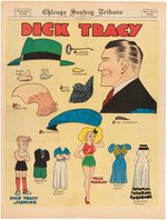 "DICK TRACY - CHICAGO SUNDAY TRIBUNE - HOMEMAKERS' SECTION" 1940 NEWSPAPER.