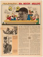 "MOON MULLINS & BRENDA STARR REPORTER - CHICAGO SUNDAY TRIBUNE - GRAPHIC SECTION" NEWSPAPER PAIR.