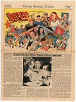 "MOON MULLINS & BRENDA STARR REPORTER - CHICAGO SUNDAY TRIBUNE - GRAPHIC SECTION" NEWSPAPER PAIR.