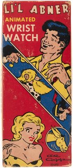 "LI'L ABNER ANIMATED WRIST WATCH" BOXED WATCH WITH AMERICAN FLAG.