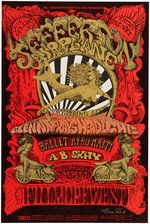 BILL GRAHAM CONCERT POSTER BG-142 FEATURING JEFFERSON AIRPLANE (SIGNED BY GRACE SLICK).